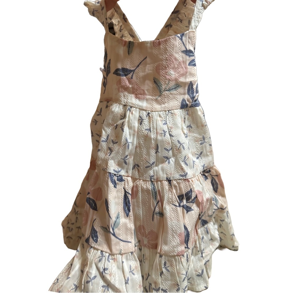 Catherine Malandrino Kids Dress - Cream and Blue Floral 9-12 months
